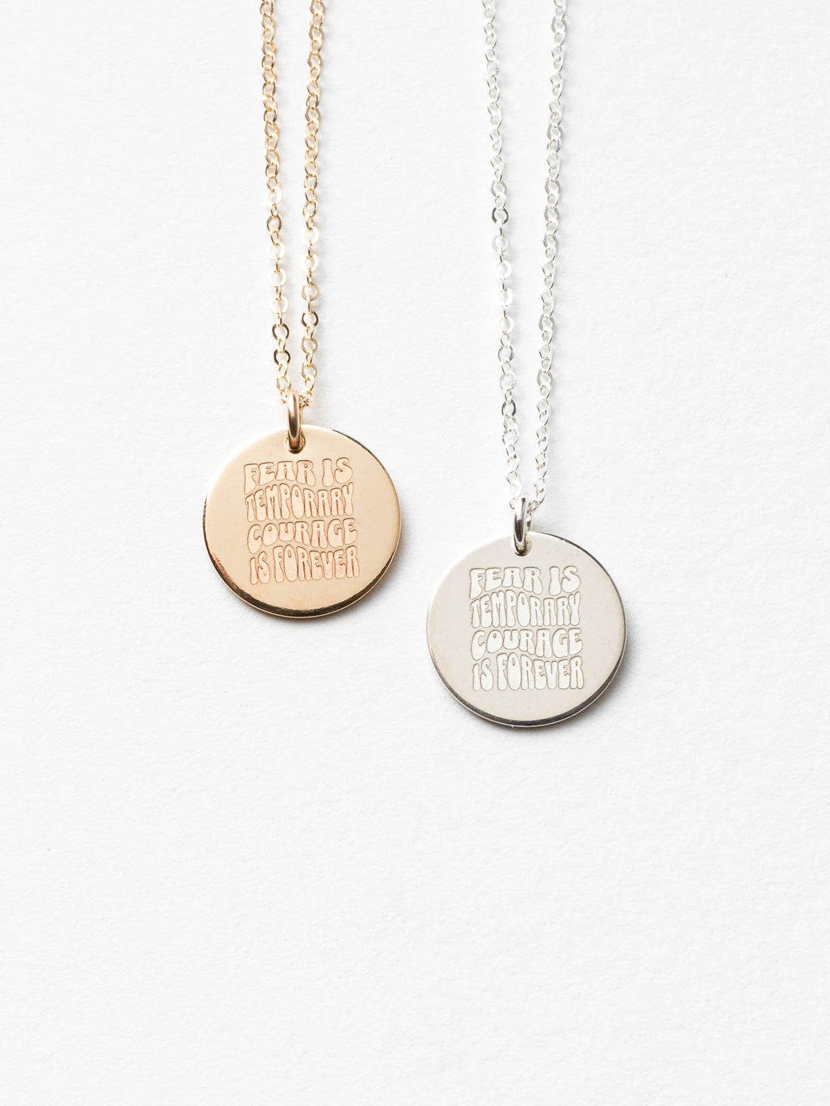 Fear Is Temporary Courage Is Forever Necklace