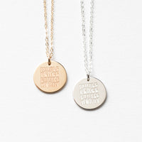 Inhale Peace Exhale Worry Necklace